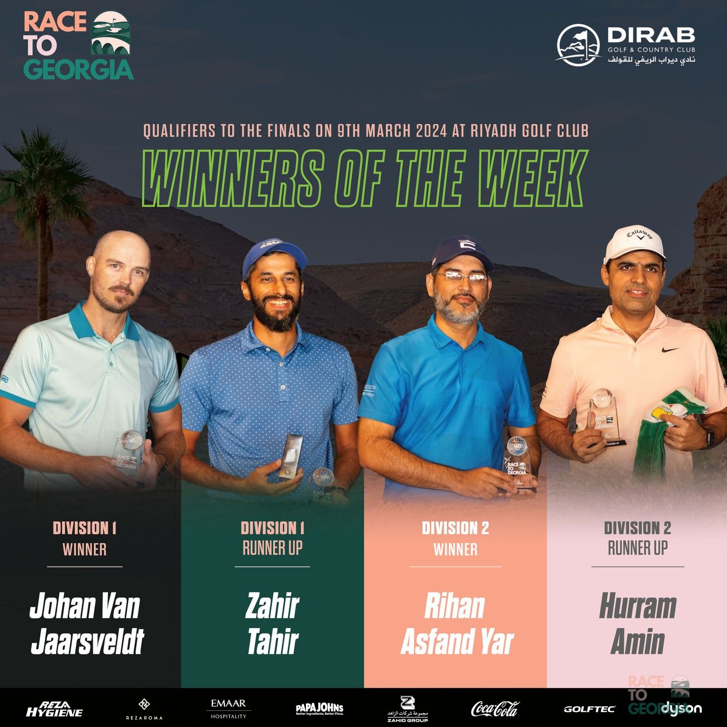 Official Results For KSA Qualifier - Dirab Golf Club 